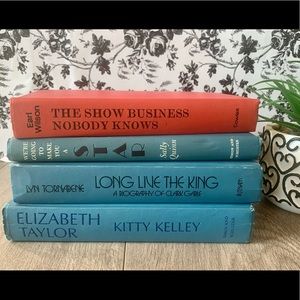 Book bundle: stack of 4 vintage Hollywood books